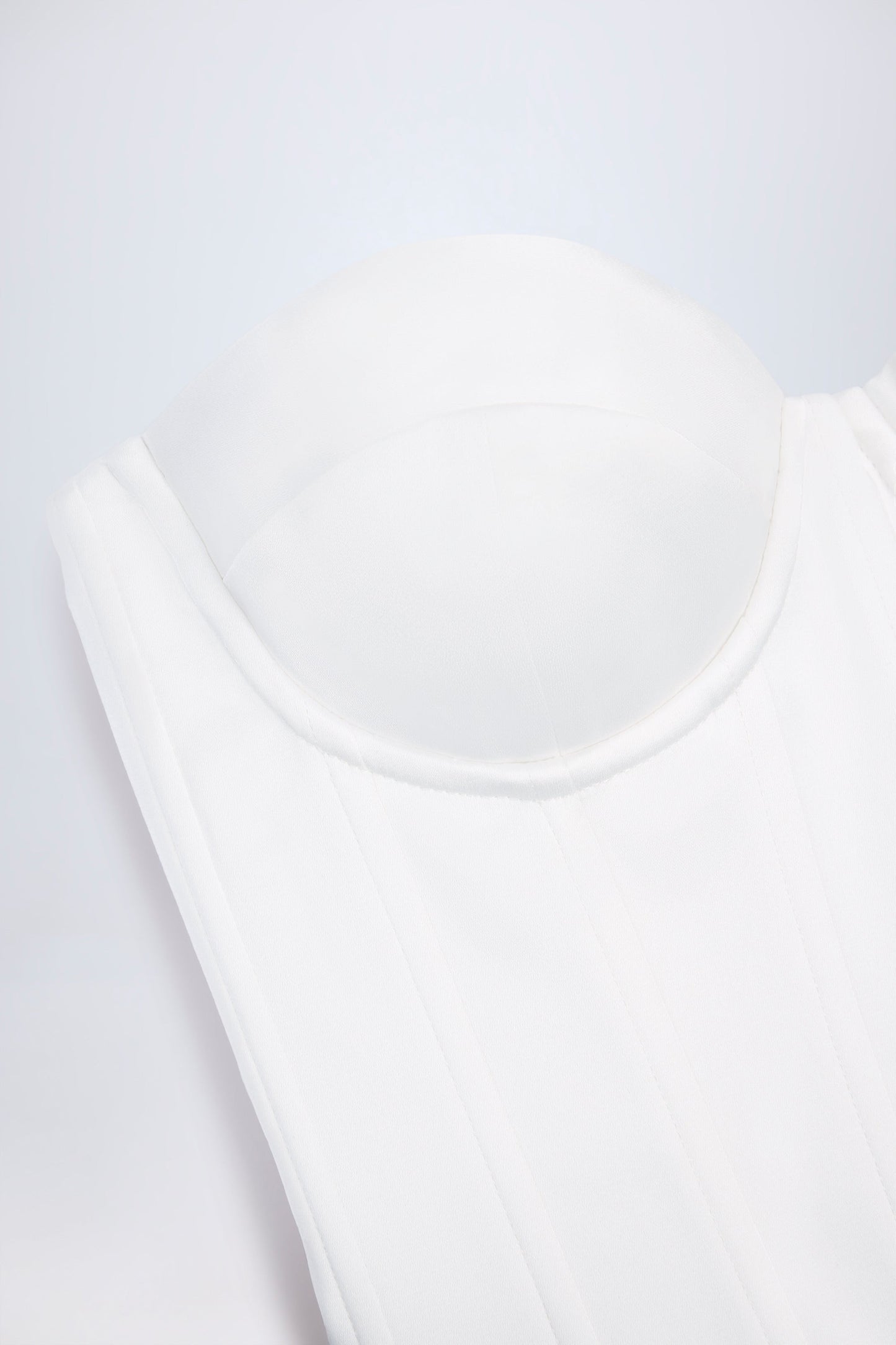 Lace-Up Corset Top in White