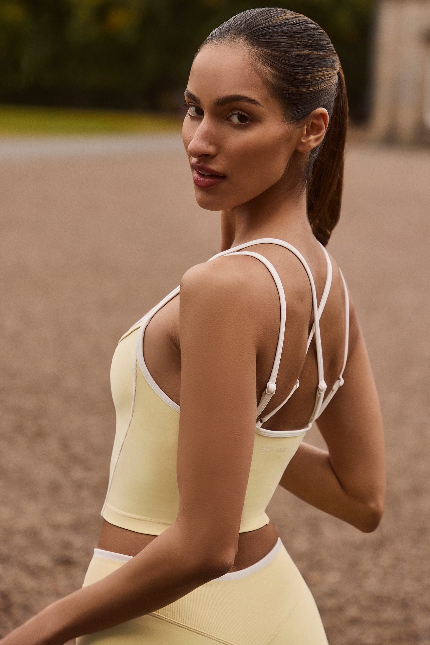 Soft Active Layered Tank Top in Soft Yellow
